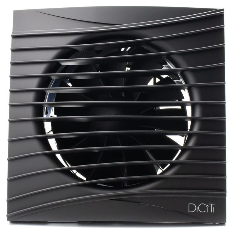 ventilator baie silent 5c matt black, super silent, clapeta antiretur, motor long life 40000h, debit 180mc/h, o125mm , matt bla - imagine 3